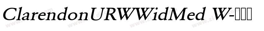 ClarendonURWWidMed W字体转换
